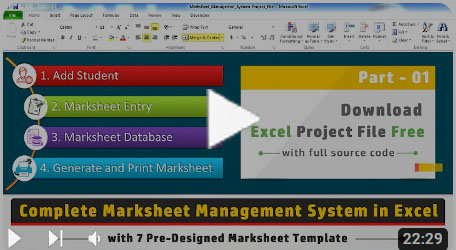Marksheet-Management-System-Excel